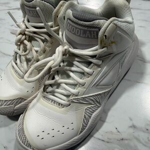 Moolah White and Gray High-Top Sneakers